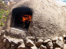 Alberto's famous pizza oven