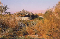 a birders' shelter at Lotan Bird reserve